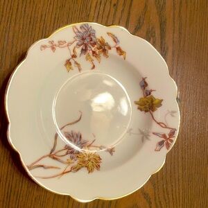 Vintage Limoges Floral Trinket Dish SAS France Round